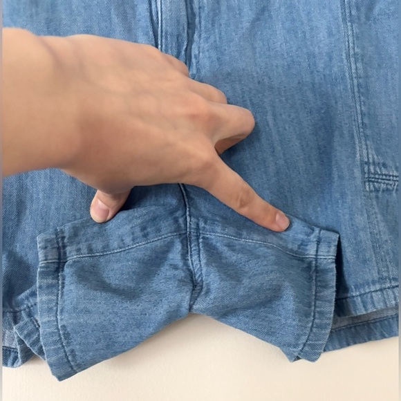 Old Navy Chambray 100% Cotton Loose Comfy Soft High Rise Stretchy Shorts - Picture 2 of 8